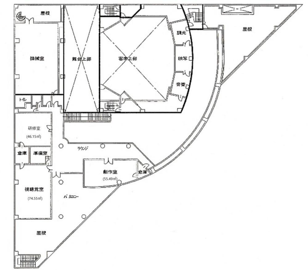 千代川公民館2階図面