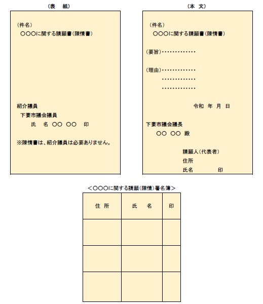 陳情の出し方